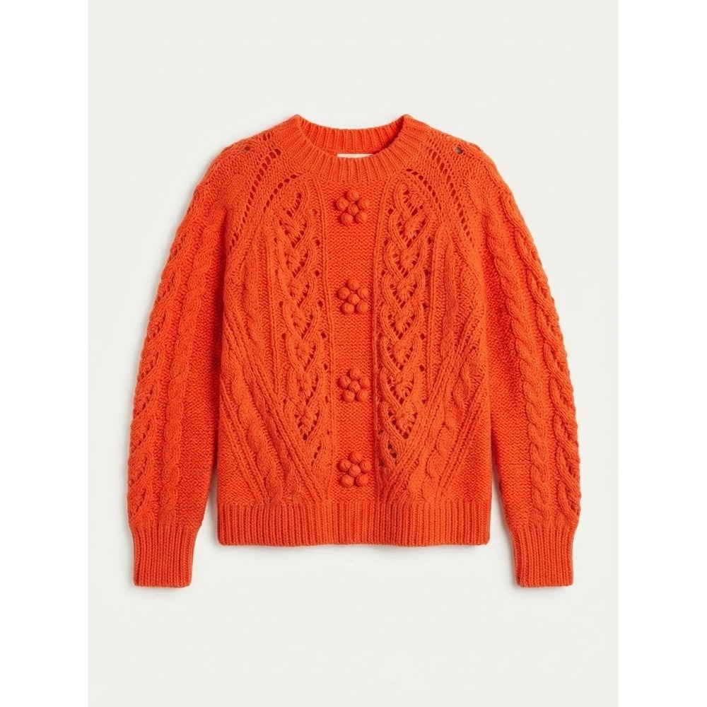 J Crew Alpaca Wool Blend Sweater Womens L Luxury Designer Winter Warm Boho